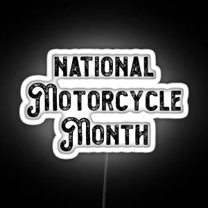 Motorcycle Gifts National Motorcycle Month RGB Neon Sign