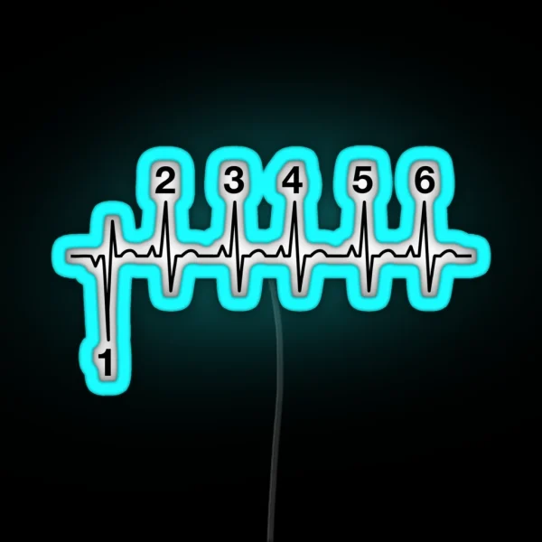 Motorcycle Heartbeat Gear Shift RGB Neon Sign