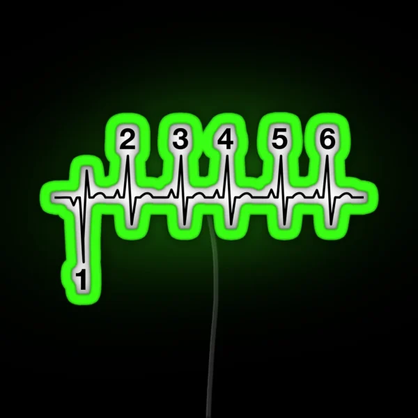 Motorcycle Heartbeat Gear Shift RGB Neon Sign