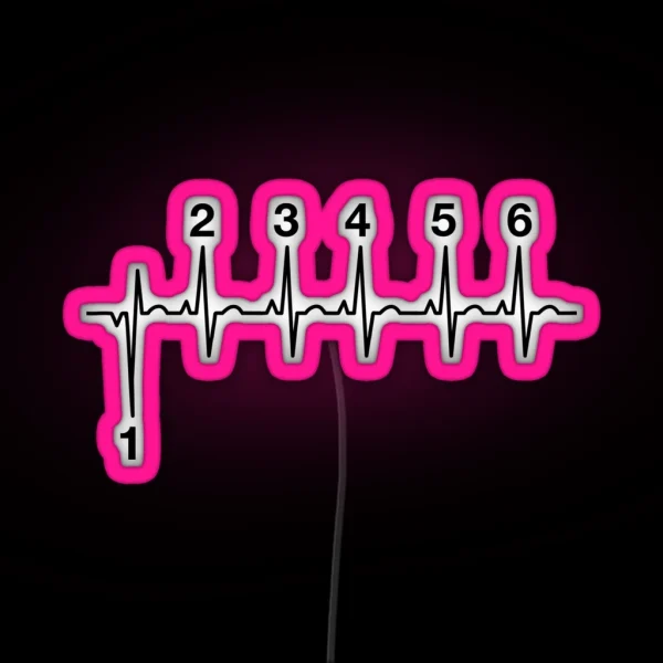 Motorcycle Heartbeat Gear Shift RGB Neon Sign