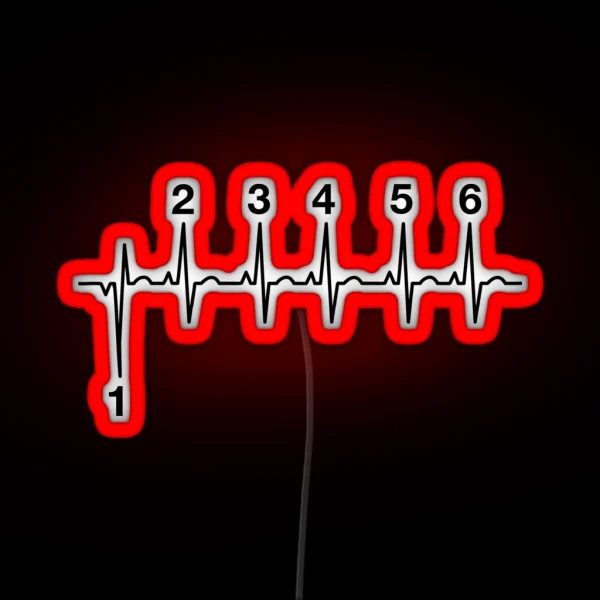 Motorcycle Heartbeat Gear Shift RGB Neon Sign