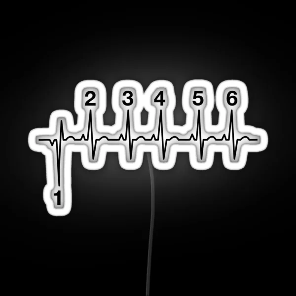 Motorcycle Heartbeat Gear Shift RGB Neon Sign