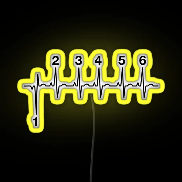 Motorcycle Heartbeat Gear Shift RGB Neon Sign
