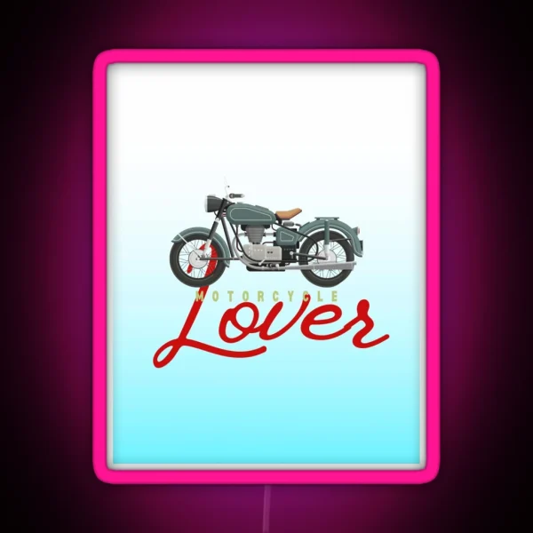 Motorcycle Lover Collection RGB Neon Sign