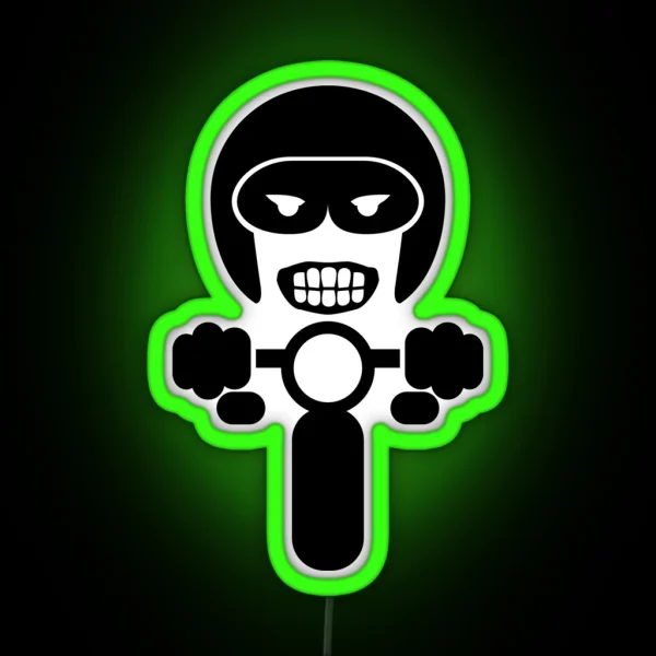 Motorcycle Rider Decal V 2 RGB Neon Sign