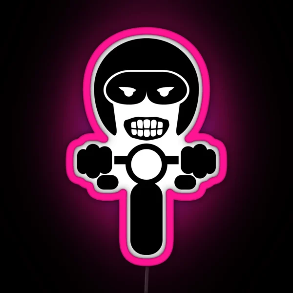 Motorcycle Rider Decal V 2 RGB Neon Sign