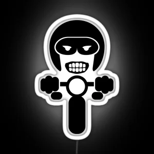 Motorcycle Rider Decal V 2 RGB Neon Sign