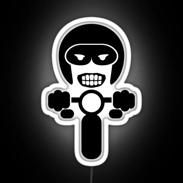 Motorcycle Rider Decal V 2 RGB Neon Sign