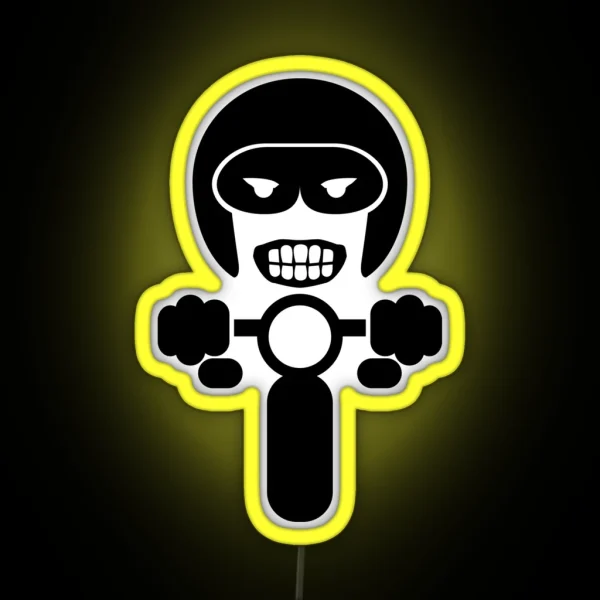 Motorcycle Rider Decal V 2 RGB Neon Sign