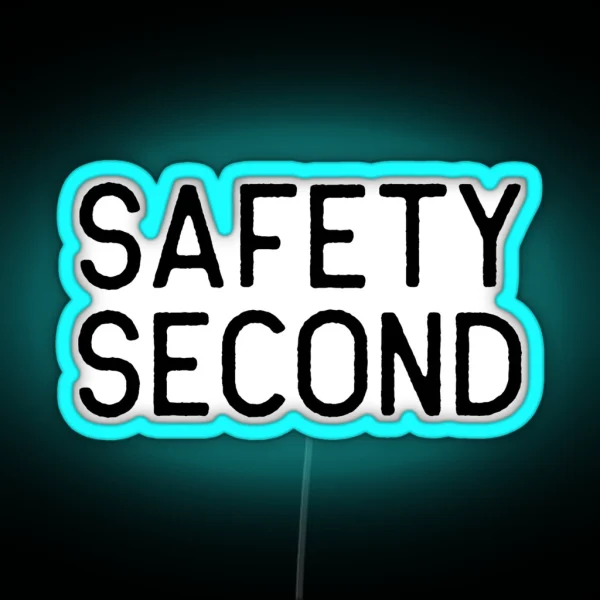 Motorcycle Riding Safety Second Black Biker Riders Gift RGB Neon Sign
