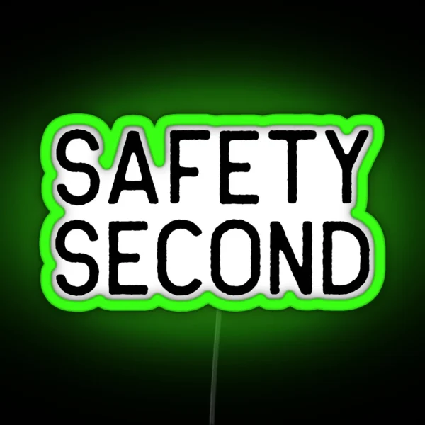 Motorcycle Riding Safety Second Black Biker Riders Gift RGB Neon Sign