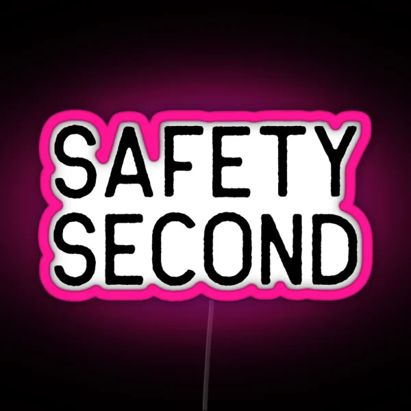 Motorcycle Riding Safety Second Black Biker Riders Gift RGB Neon Sign
