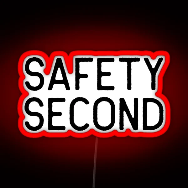 Motorcycle Riding Safety Second Black Biker Riders Gift RGB Neon Sign