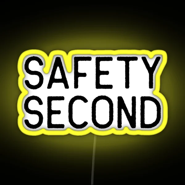 Motorcycle Riding Safety Second Black Biker Riders Gift RGB Neon Sign