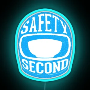 Motorcycle Riding Safety Second Helmet Blue Biker Riders Gift Light RGB Neon Sign