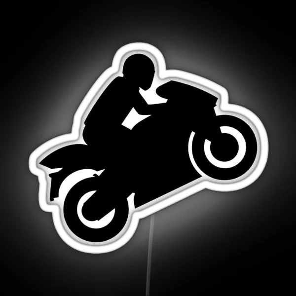 Motorcycle Wheelie RGB Neon Sign