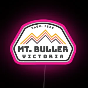 Mount Buller Victoria Australia Vintage Retro Hiking Snowboarding Adventure Skiing Mountain RGB Neon Sign