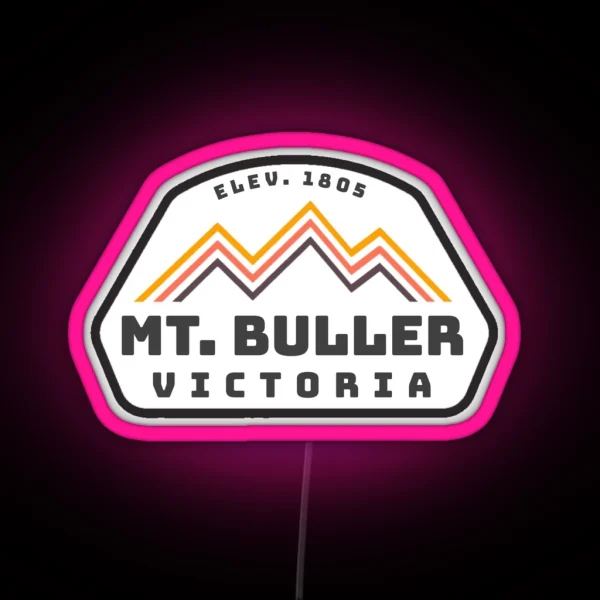 Mount Buller Victoria Australia Vintage Retro Hiking Snowboarding Adventure Skiing Mountain RGB Neon Sign