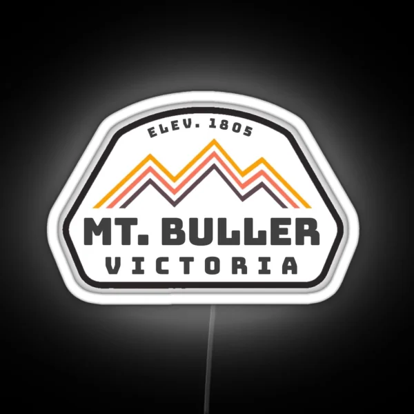 Mount Buller Victoria Australia Vintage Retro Hiking Snowboarding Adventure Skiing Mountain RGB Neon Sign