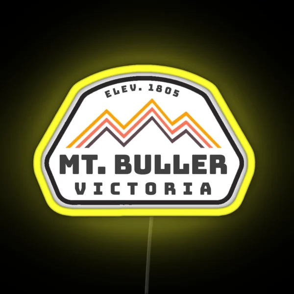 Mount Buller Victoria Australia Vintage Retro Hiking Snowboarding Adventure Skiing Mountain RGB Neon Sign