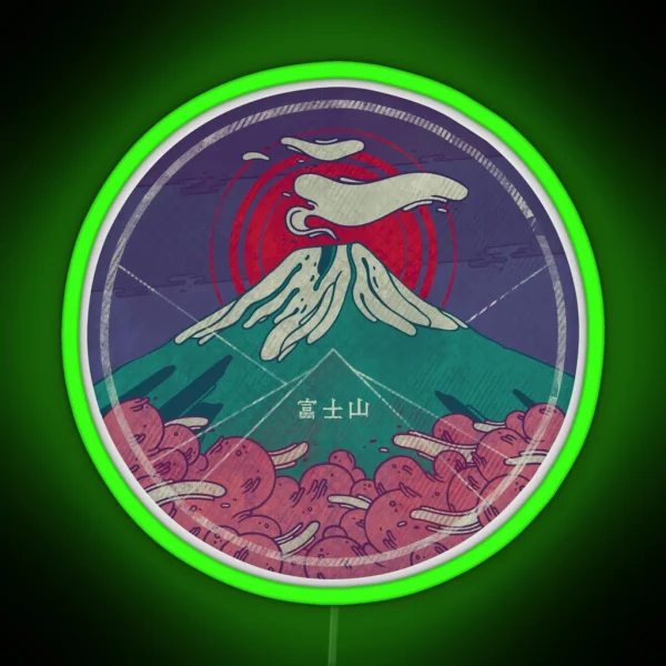 Mount Fuji RGB Neon Sign