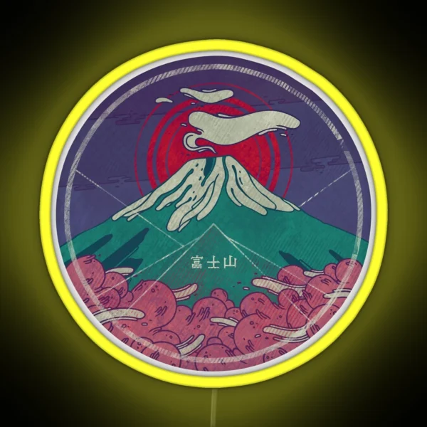 Mount Fuji RGB Neon Sign