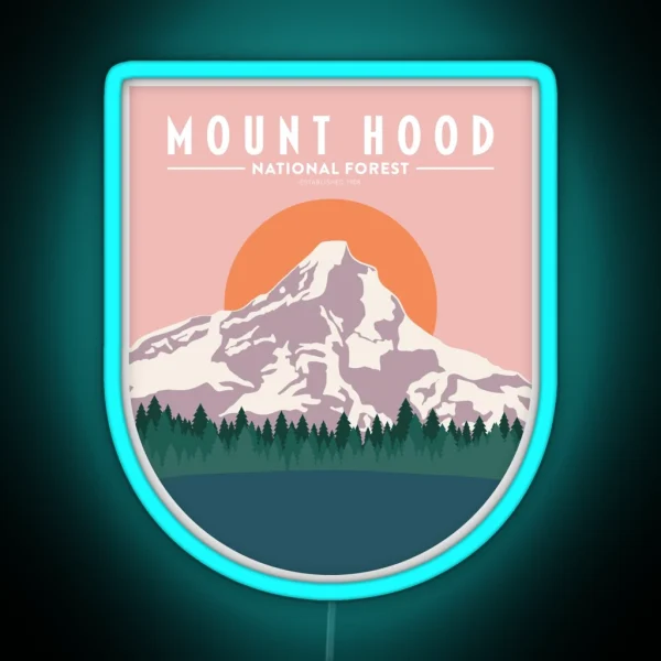Mount Hood RGB Neon Sign