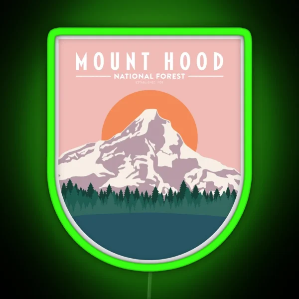 Mount Hood RGB Neon Sign