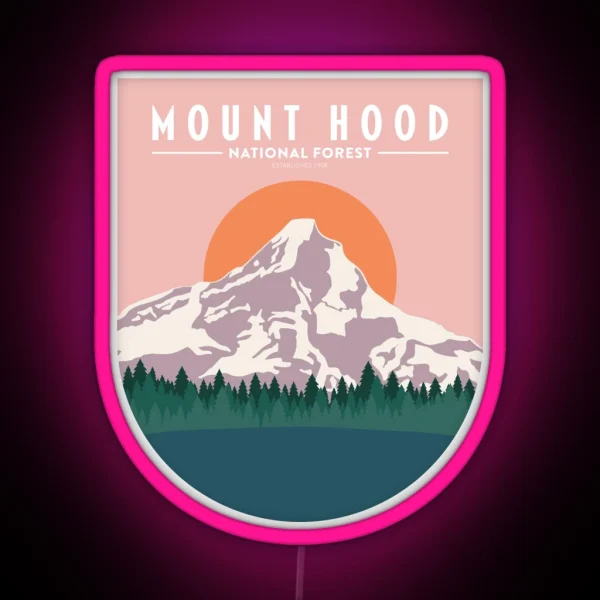 Mount Hood RGB Neon Sign
