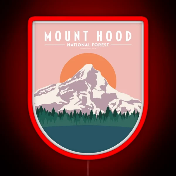 Mount Hood RGB Neon Sign