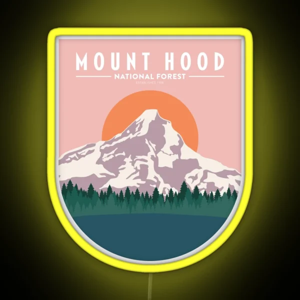 Mount Hood RGB Neon Sign