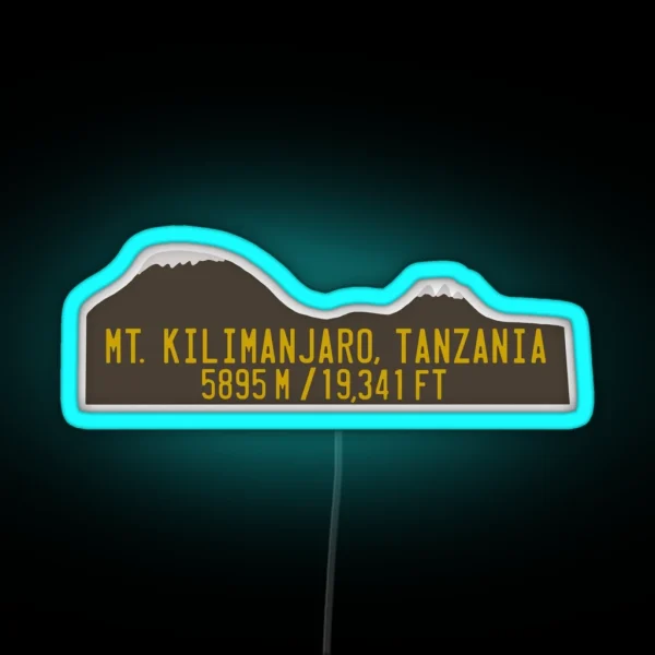 Mount Kilimanjaro RGB Neon Sign