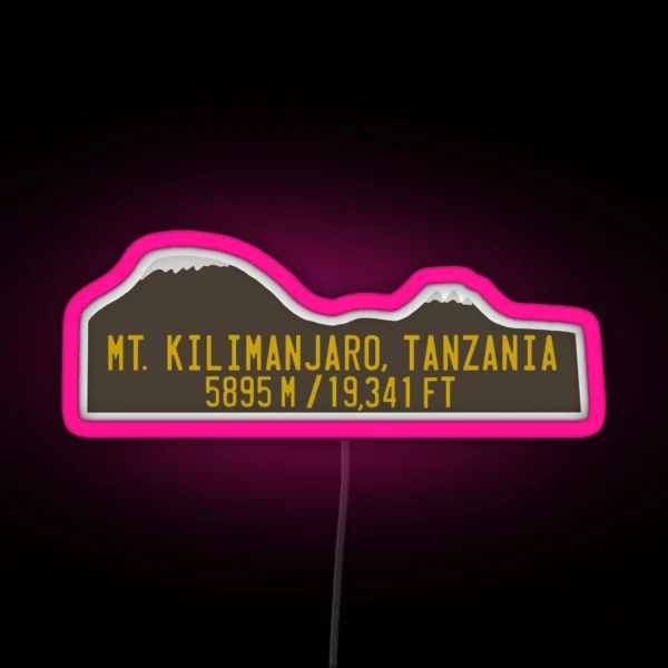 Mount Kilimanjaro RGB Neon Sign
