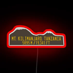 Mount Kilimanjaro RGB Neon Sign