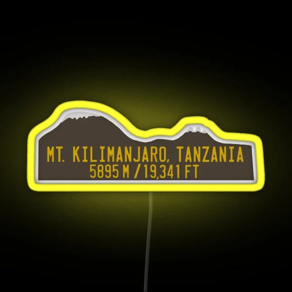 Mount Kilimanjaro RGB Neon Sign