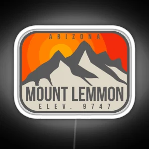 Mount Lemmon Arizona Vintage Retro Hiking Biking Camping Adventure Skiing RGB Neon Sign