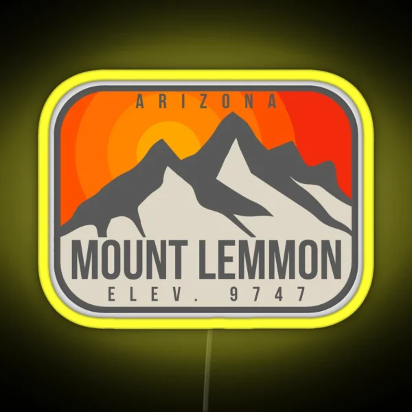 Mount Lemmon Arizona Vintage Retro Hiking Biking RGB Neon Sign