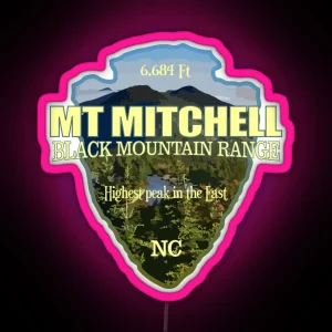 Mount Mitchell Arrowhead RGB Neon Sign