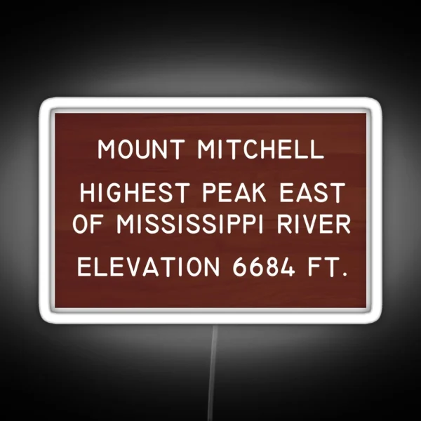 Mount Mitchell RGB Neon Sign