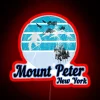 Mount Peter New York USA Winter Ski Resort RGB Neon Sign Winter Wonderland