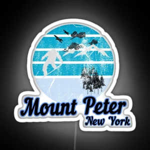 Mount Peter New York Usa Winter Ski Resort RGB Neon Sign