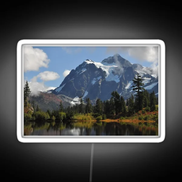 Mount Shuksan Autumn RGB Neon Sign