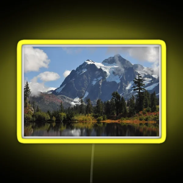 Mount Shuksan Autumn RGB Neon Sign