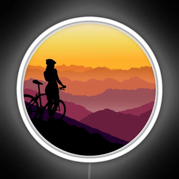 Mountain Bike Adventure Awaits RGB Neon Sign
