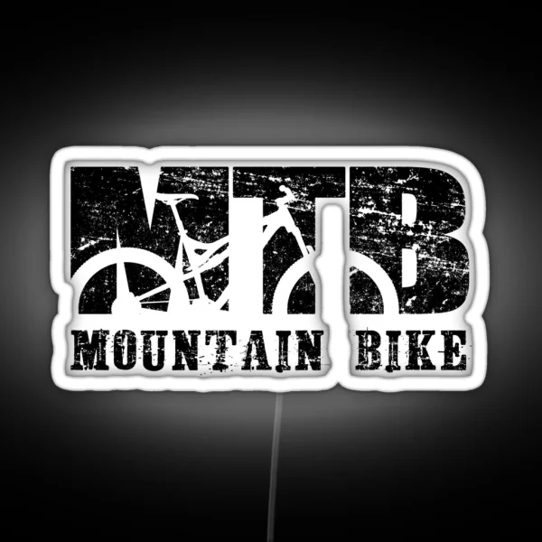 Mountain Bike Distressed And Vintage MTB RGB Neon Sign