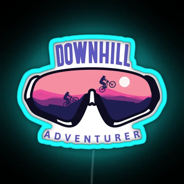 Mountain Bike Downhill Adventurer RGB Neon Sign