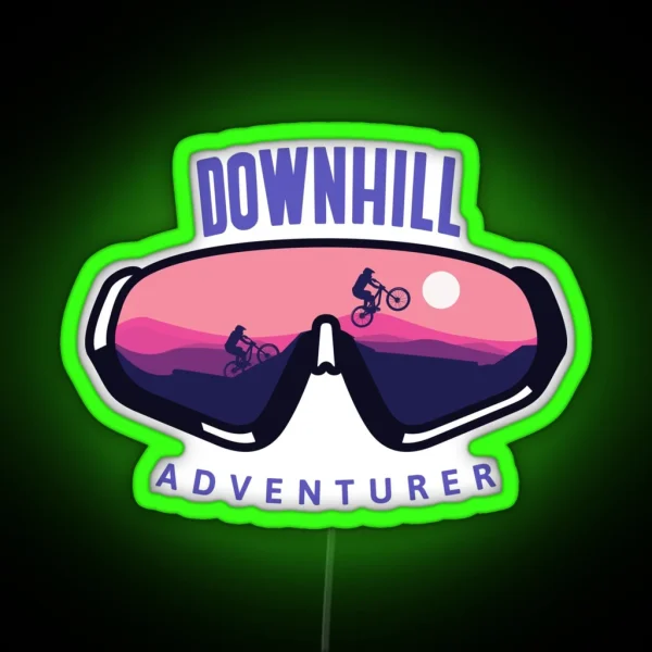 Mountain Bike Downhill Adventurer RGB Neon Sign