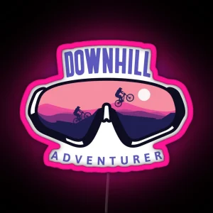 Mountain Bike Downhill Adventurer RGB Neon Sign