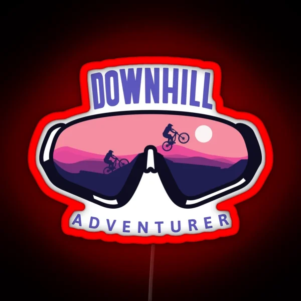 Mountain Bike Downhill Adventurer RGB Neon Sign