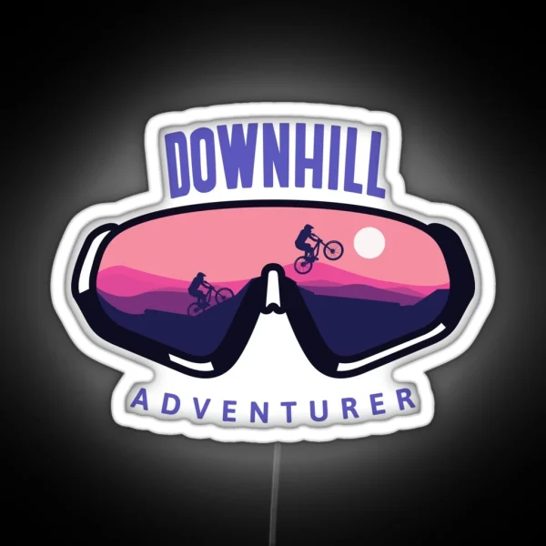 Mountain Bike Downhill Adventurer RGB Neon Sign